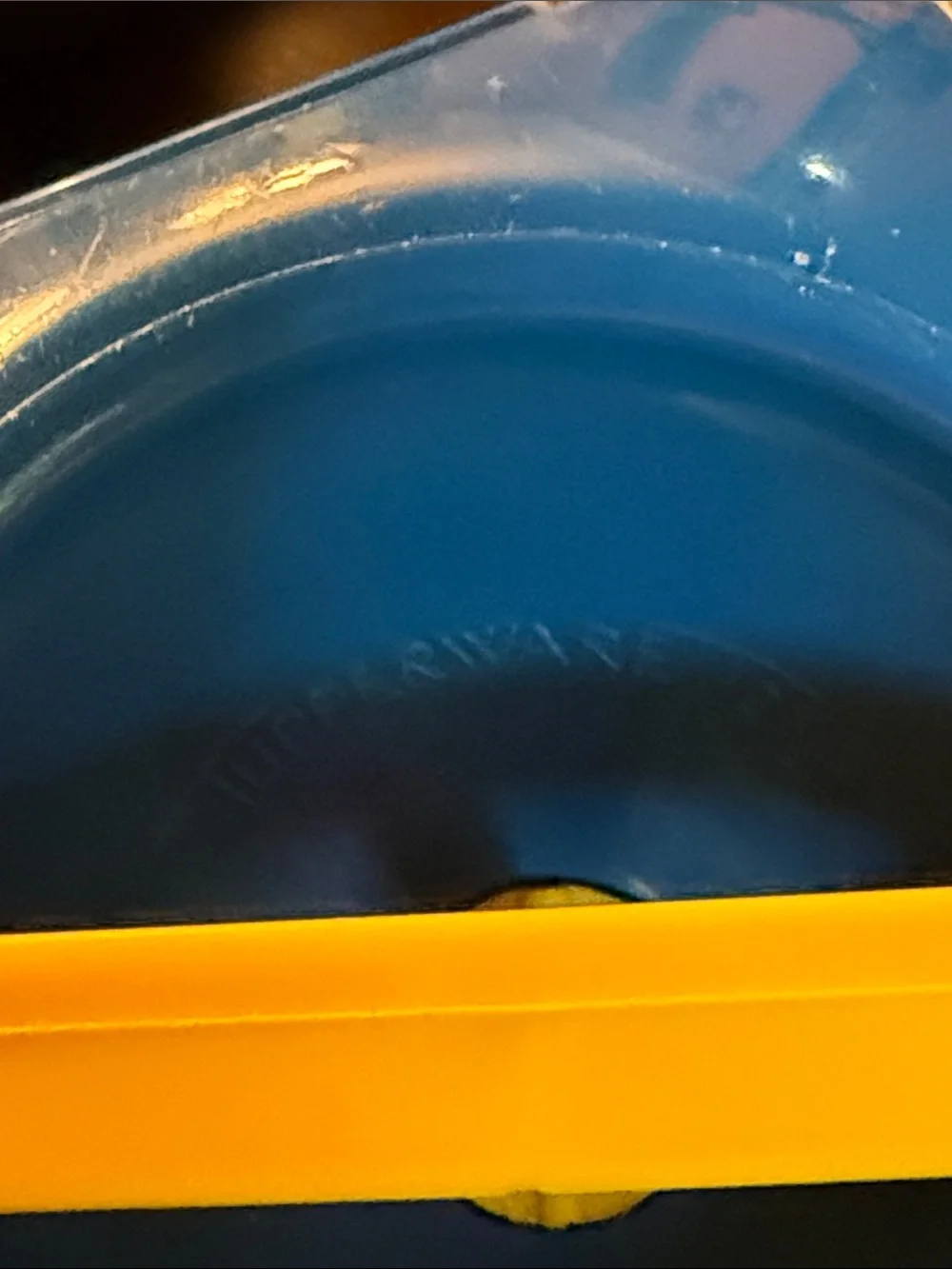Vintage Tupperware Classic Shape Sorting Ball Toy - Blue & Yellow.
